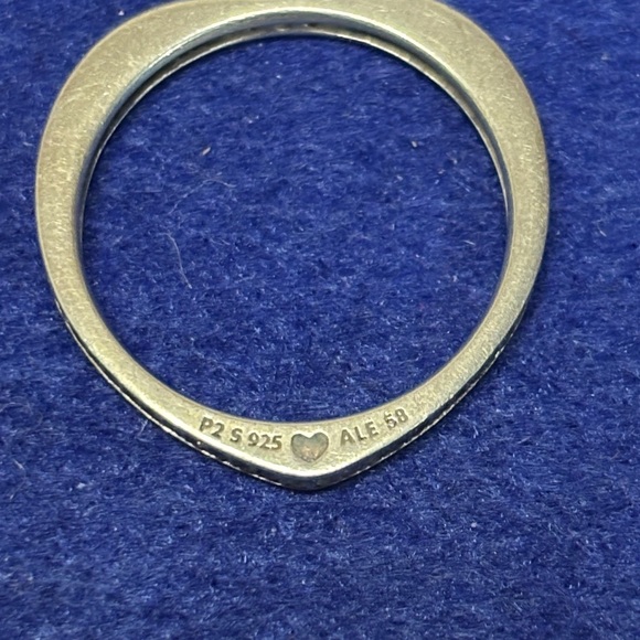 Pandora Silver Heart Ring Pavé Rhinestones - Picture 3 of 4